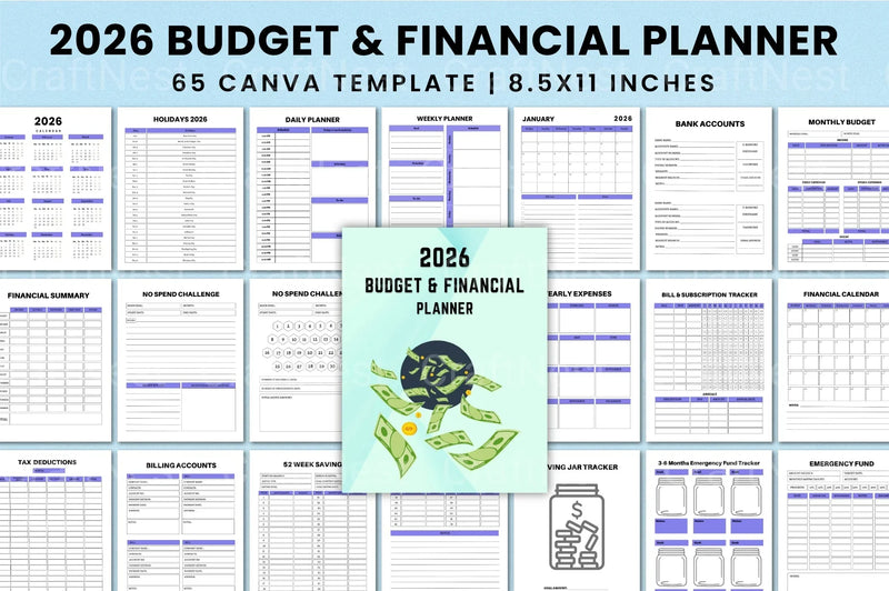 Budget Financial Planner - CraftNest - Digital Crafting and Art