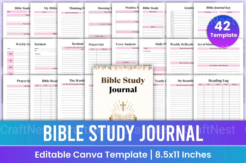 Bible Study Planner Template - CraftNest - Digital Crafting and Art
