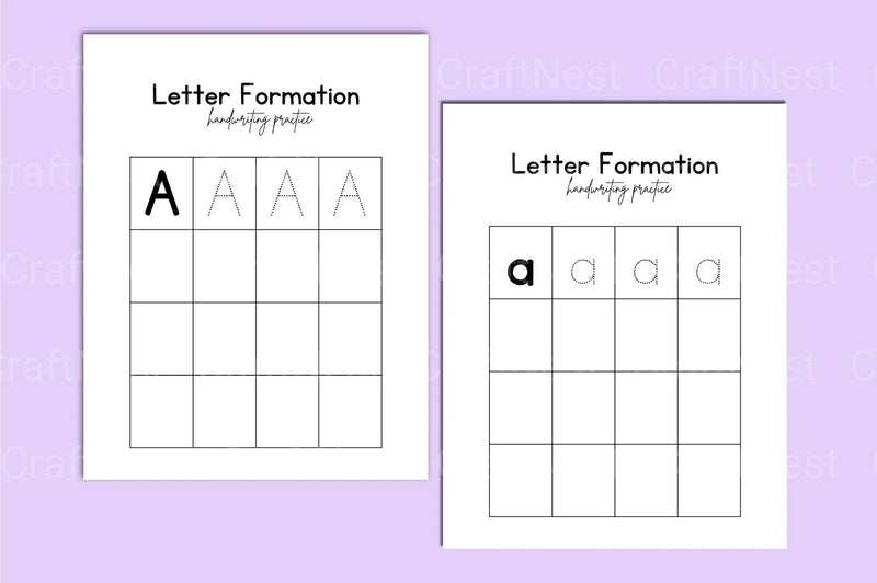 Letter Formation Handwriting Practice Guide - CraftNest - Digital Crafting and Art