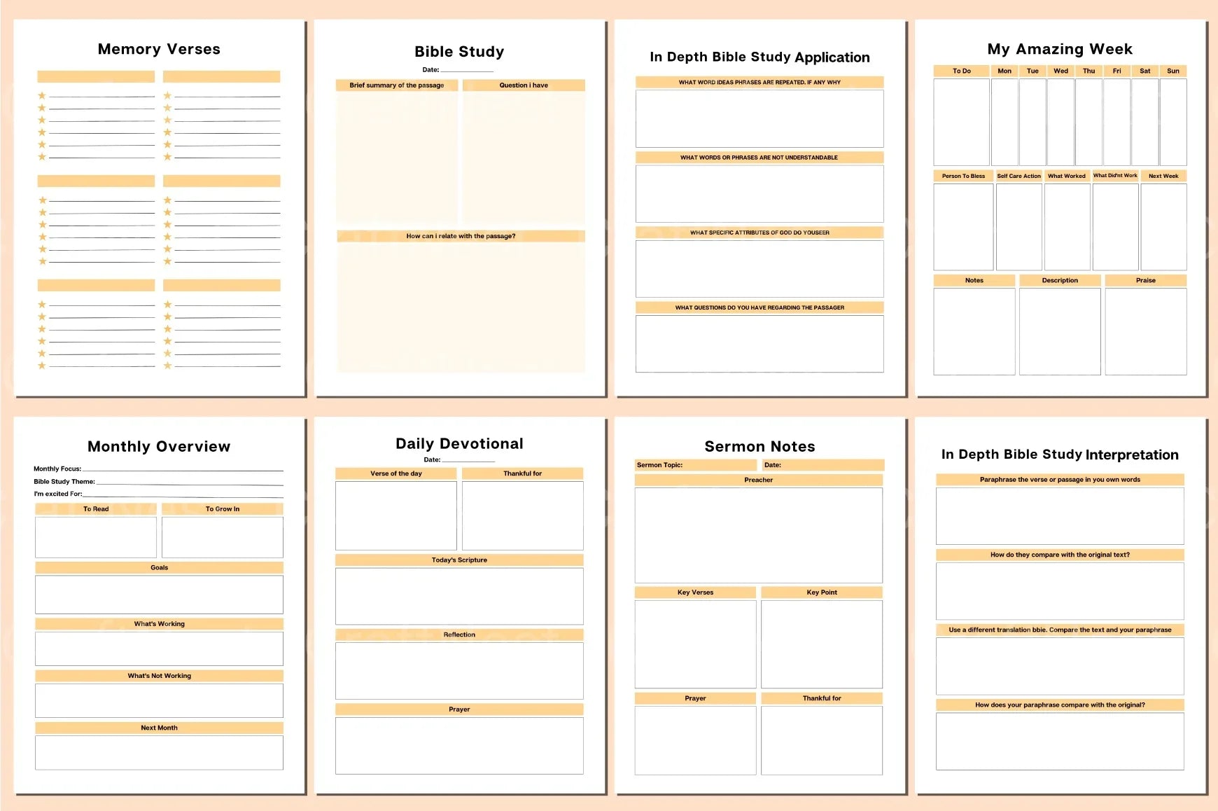 Devotional Planner for Spiritual Growth - CraftNest - Digital Crafting and Art