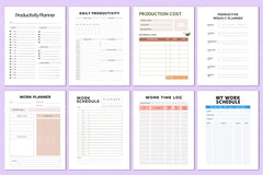 Productivity Work Planner - CraftNest - Digital Crafting and Art