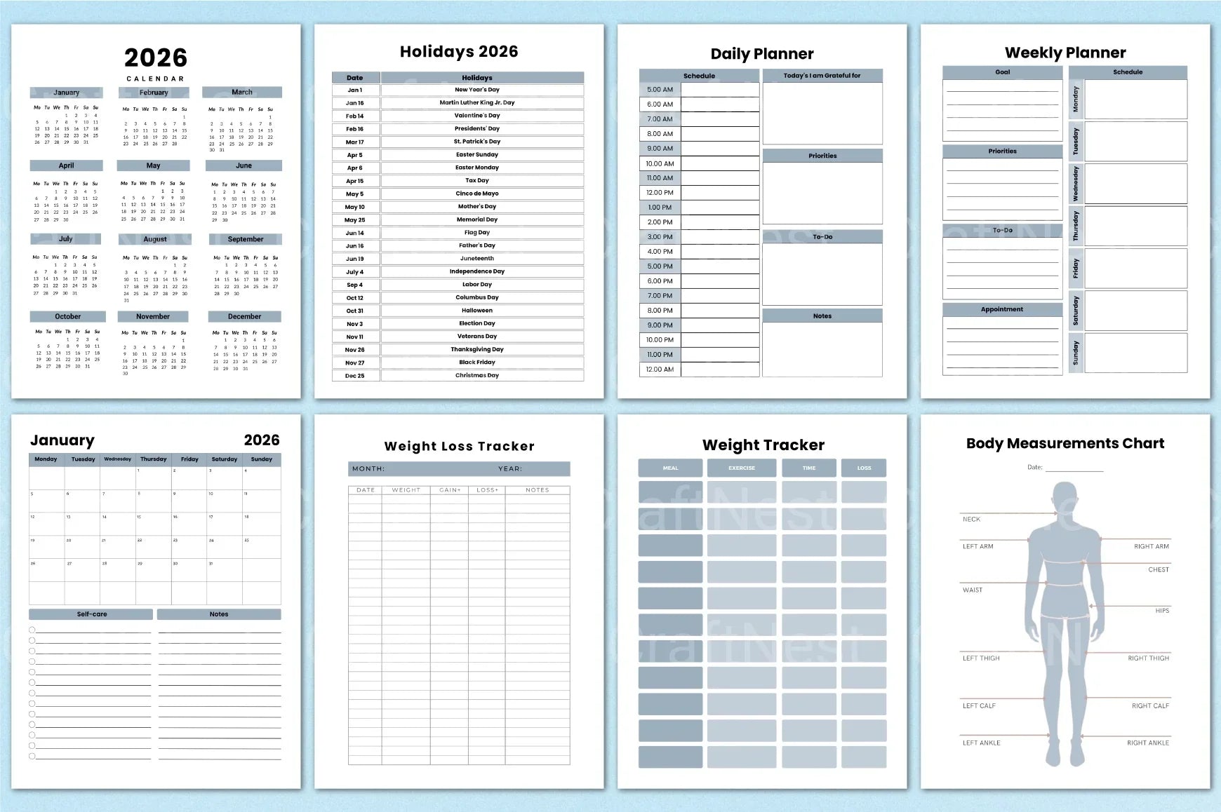 Weight Loss Design Template - CraftNest - Digital Crafting and Art