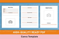 Baby Memory Book Template - Canva Design - CraftNest - Digital Crafting and Art