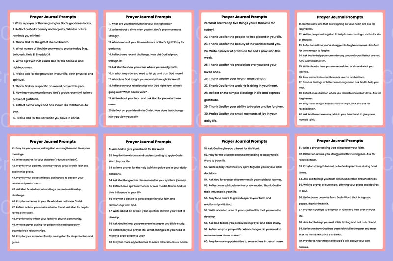 Prayer Prompts Guide for Inspiration - CraftNest - Digital Crafting and Art