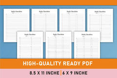 Daily Checklist Planner  Bundle - CraftNest - Digital Crafting and Art