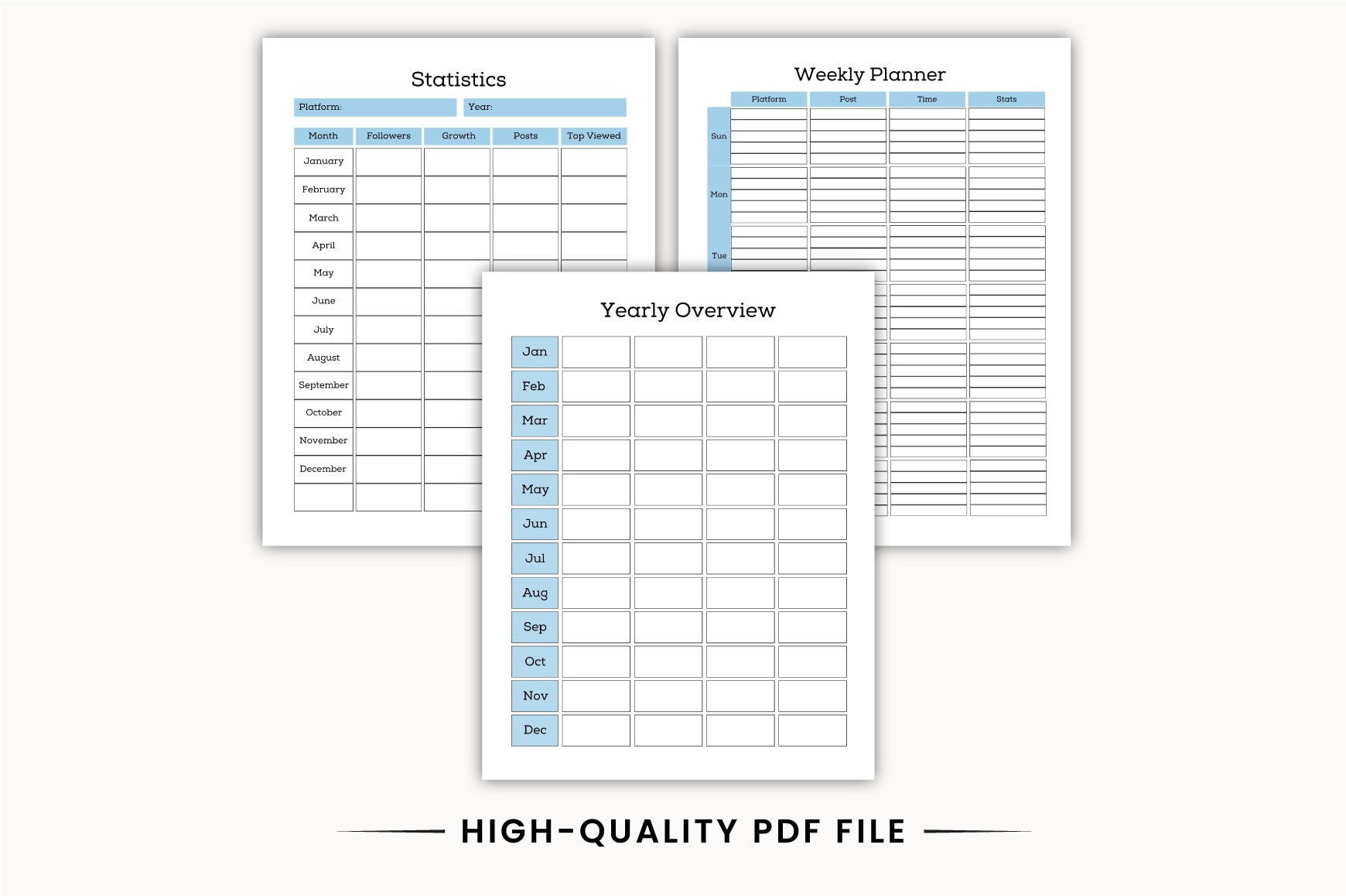 Social Media Content Scheduler Planner