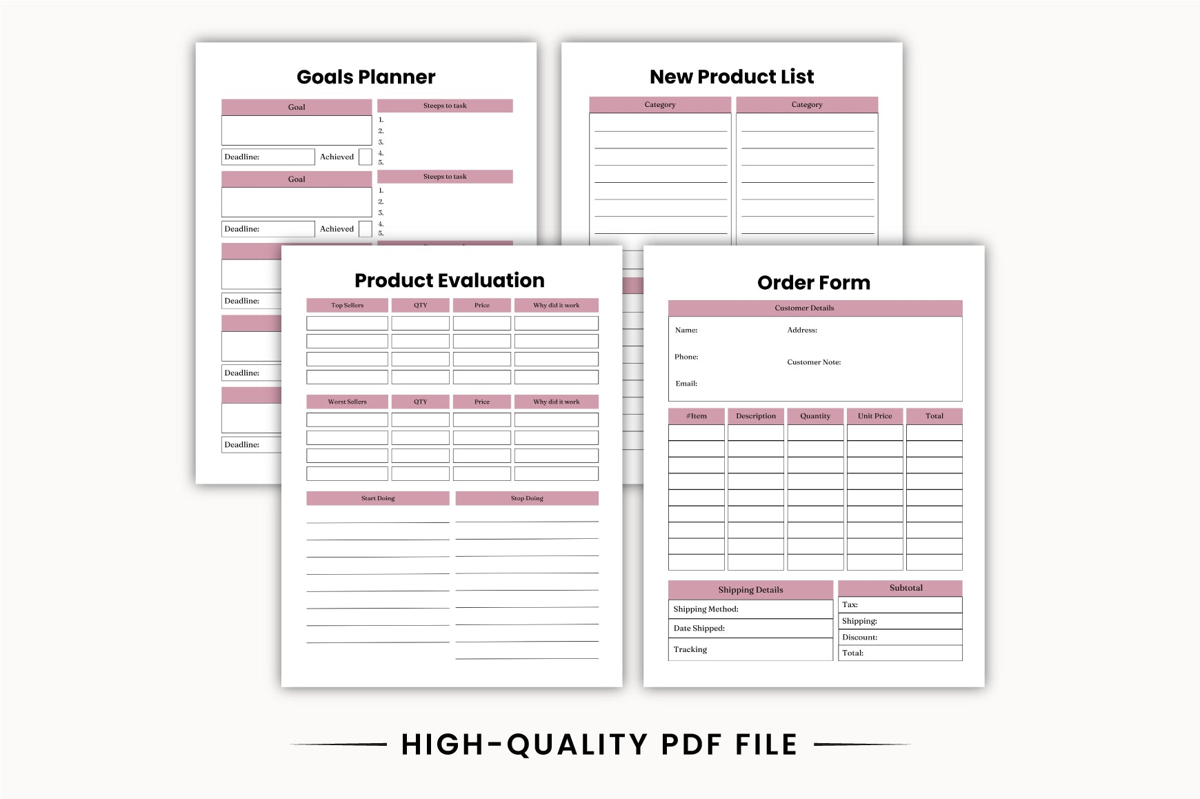 Small Business Management Planner