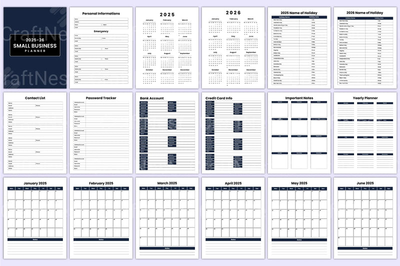Small Business Planner Starting at $100 - CraftNest - Digital Crafting and Art