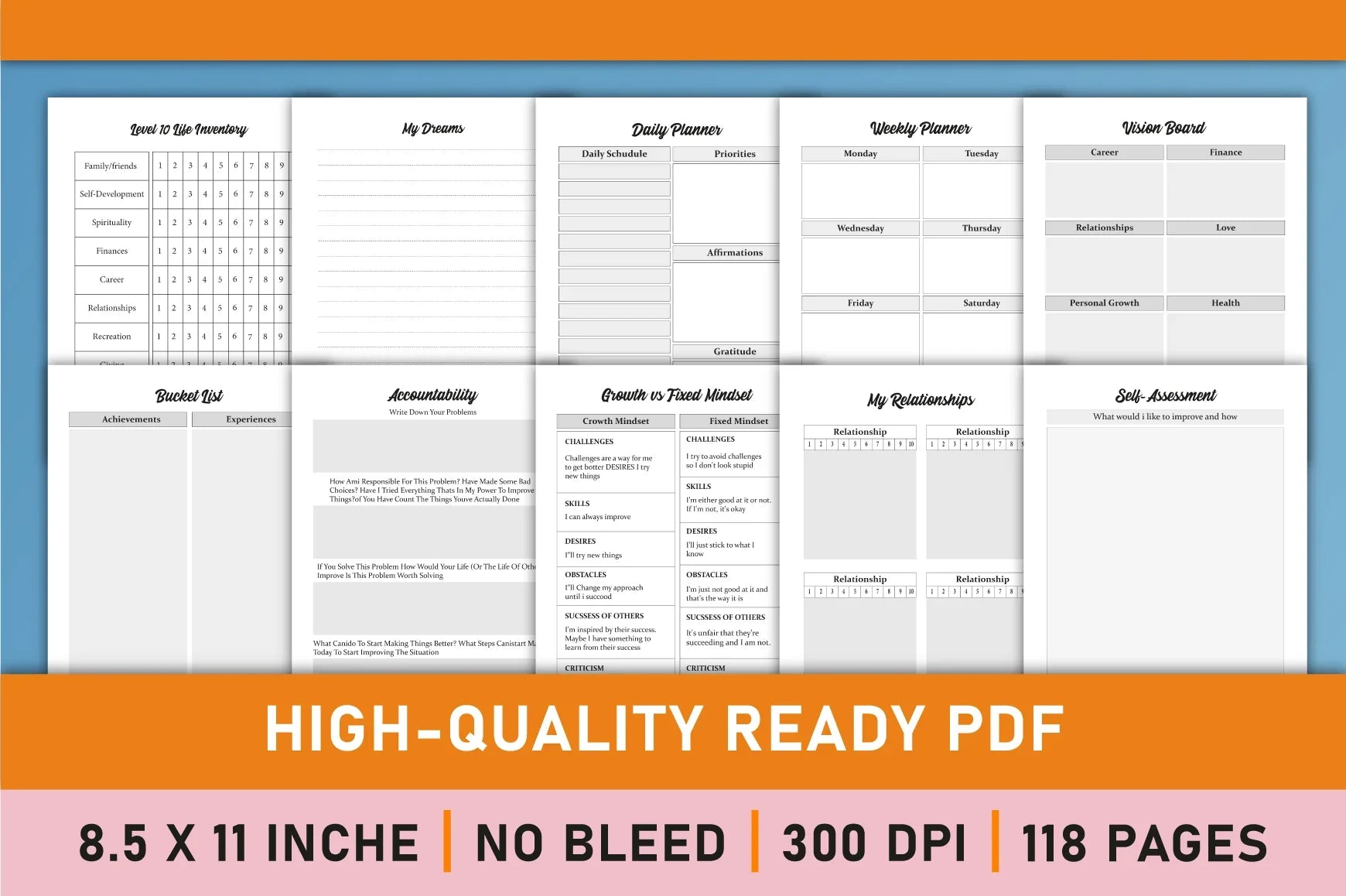 Manifestation Dream Life Planner - CraftNest - Digital Crafting and Art