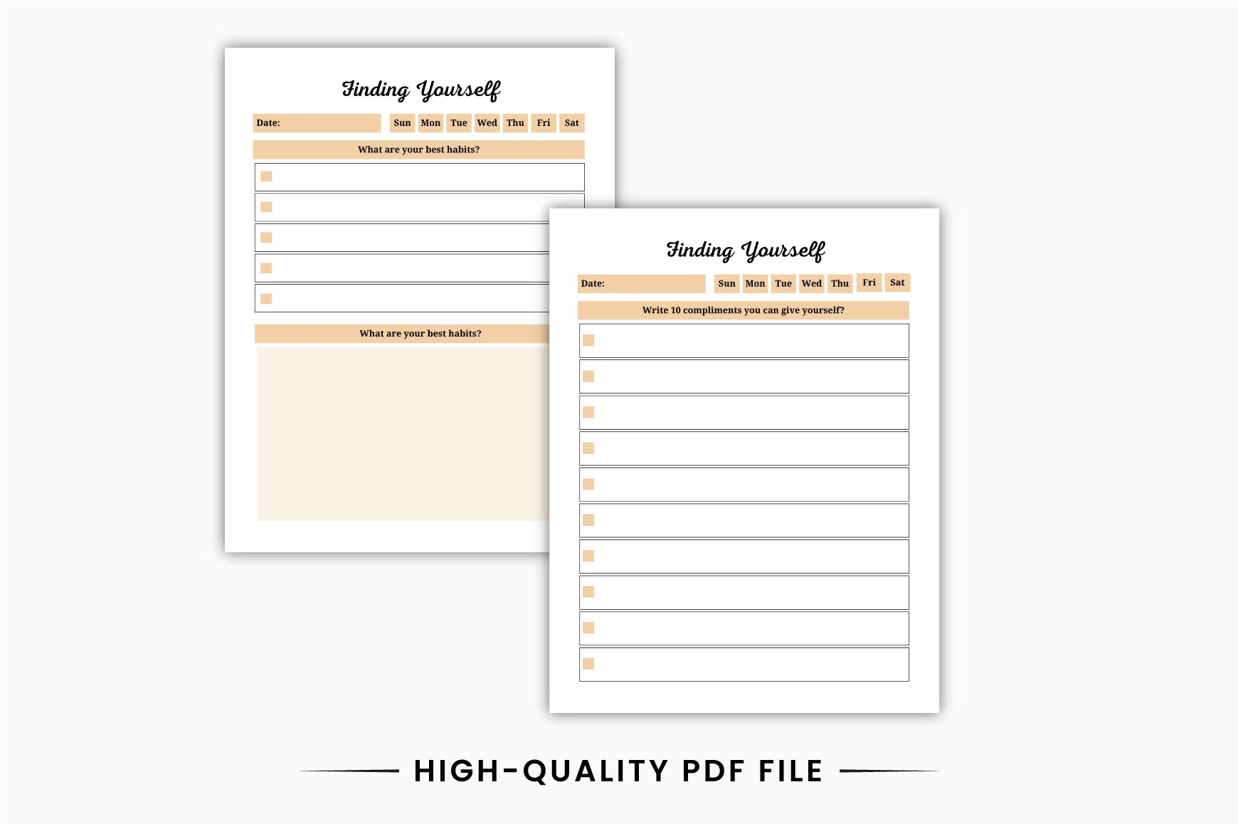 The Self Discovery Growth Journal Planner