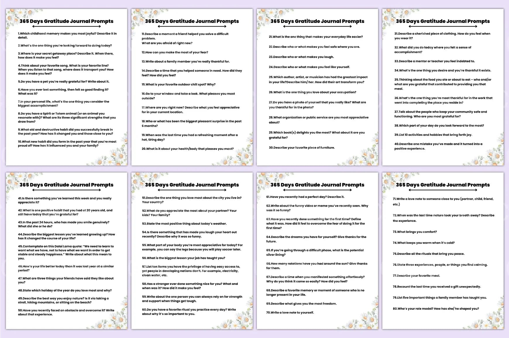 Daily Gratitude Prompts for Mindfulness - CraftNest - Digital Crafting and Art