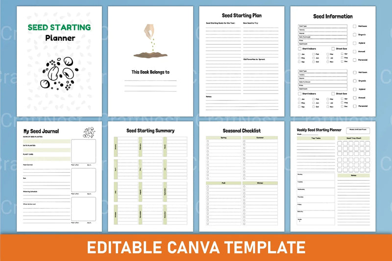 Seed Starting Planner Guide - CraftNest - Digital Crafting and Art