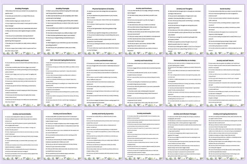 400 Deep Anxiety Prompts for Mindfulness - CraftNest - Digital Crafting and Art
