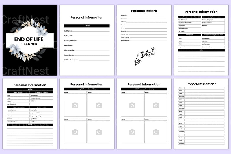End of Life Planner Guide - CraftNest - Digital Crafting and Art