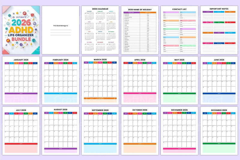 Ultimate ADHD Life Organizer - CraftNest - Digital Crafting and Art