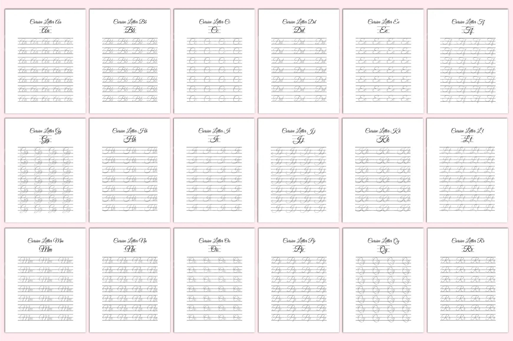 Cursive Letter Workbook for Handwriting Practice - CraftNest - Digital Crafting and Art