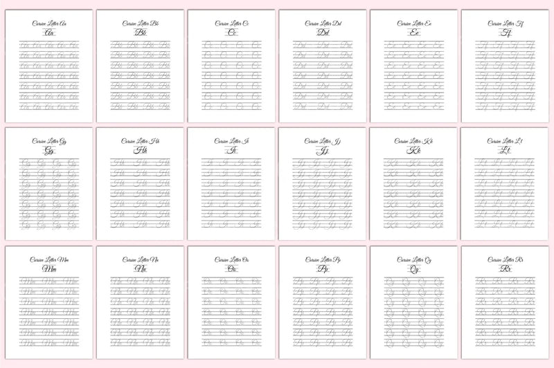 Cursive Letter Workbook for Handwriting Practice - CraftNest - Digital Crafting and Art