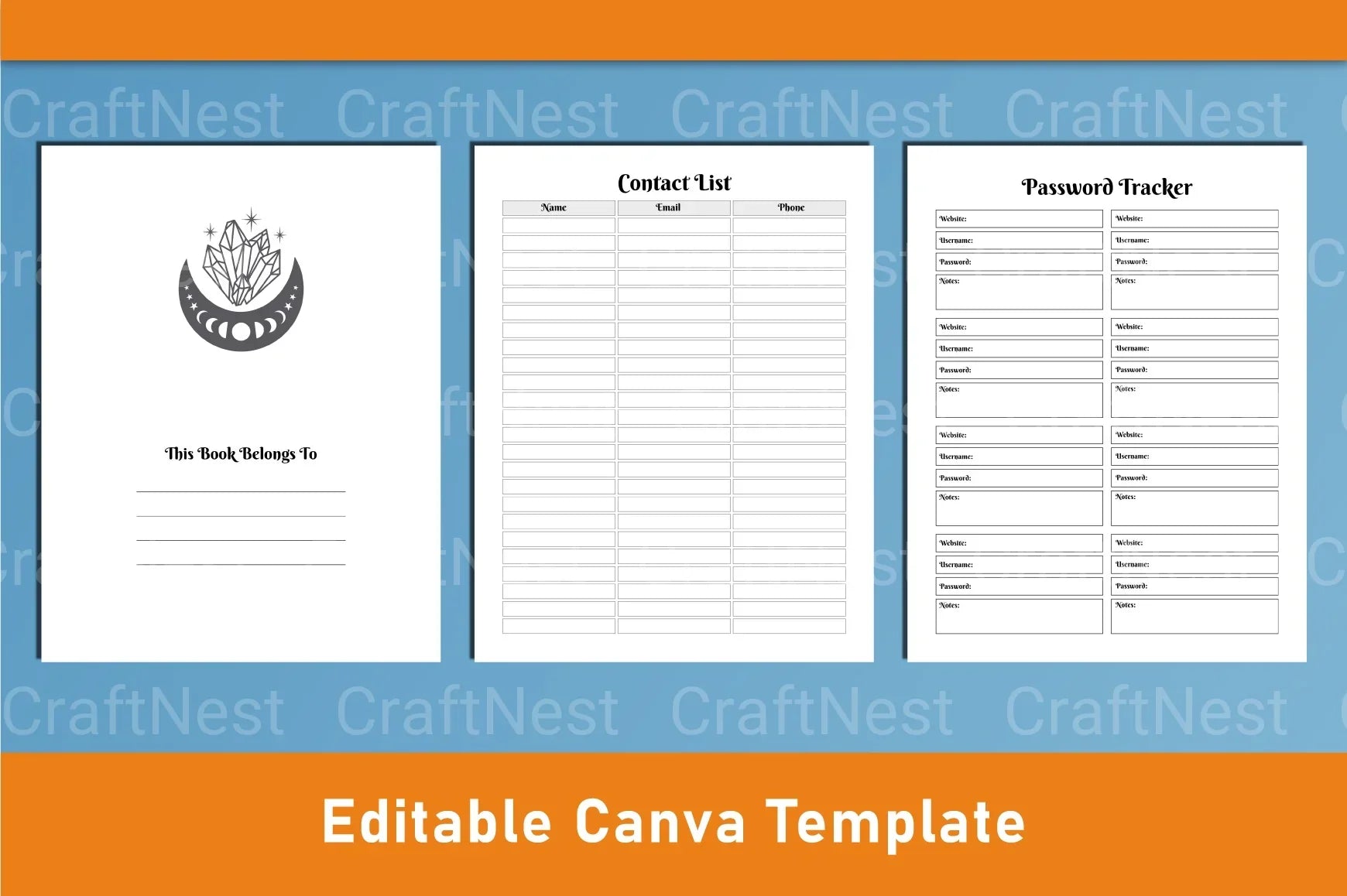 Witchy Planner Canva Template - CraftNest - Digital Crafting and Art