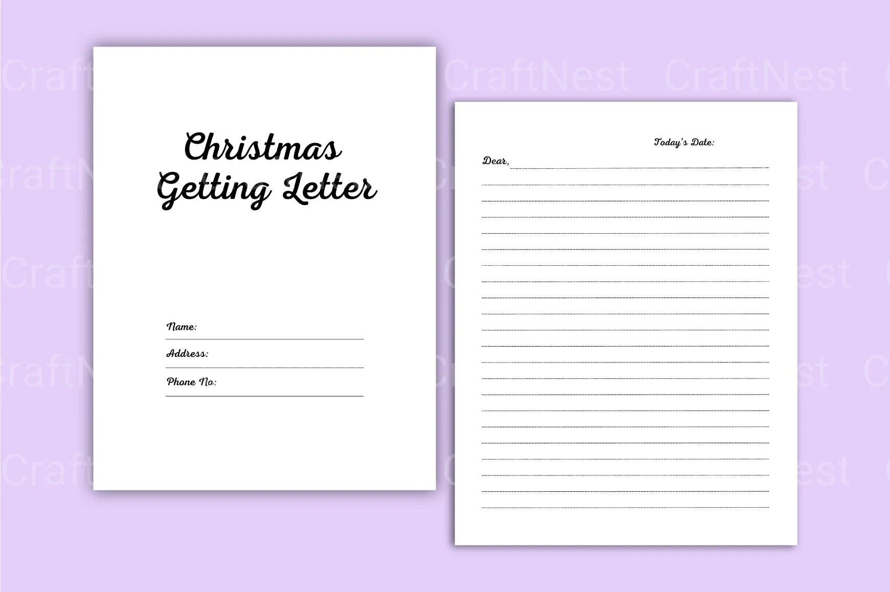 Christmas Greeting Letter - CraftNest - Digital Crafting and Art