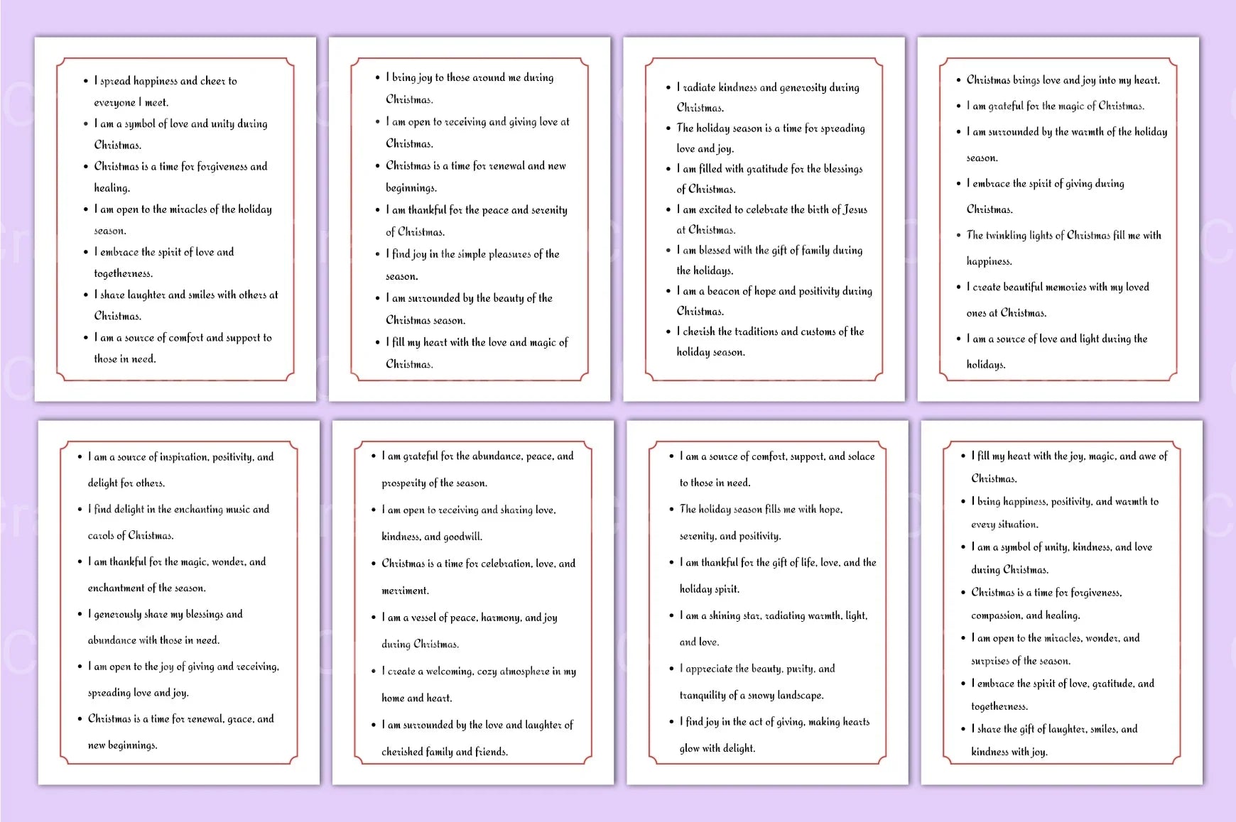 500 Christmas Positive Affirmations - CraftNest - Digital Crafting and Art