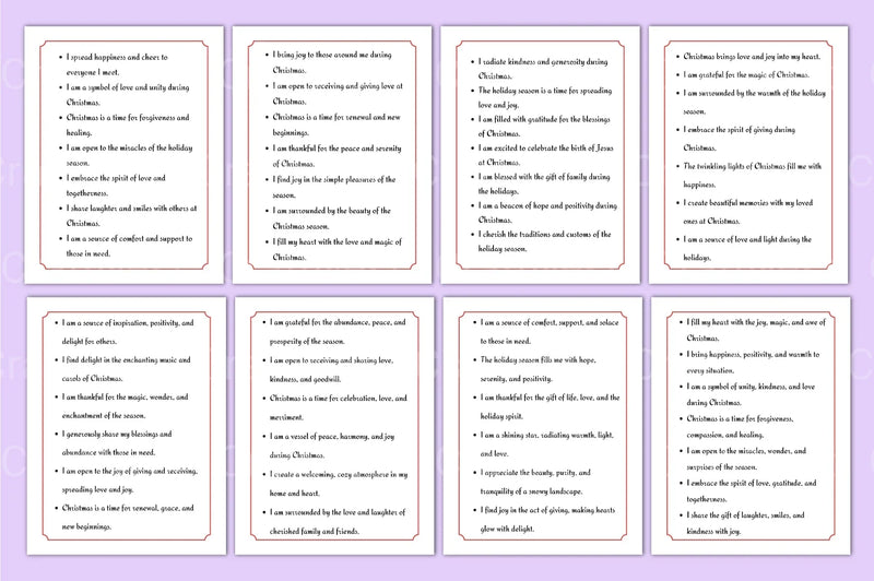 500 Christmas Positive Affirmations - CraftNest - Digital Crafting and Art
