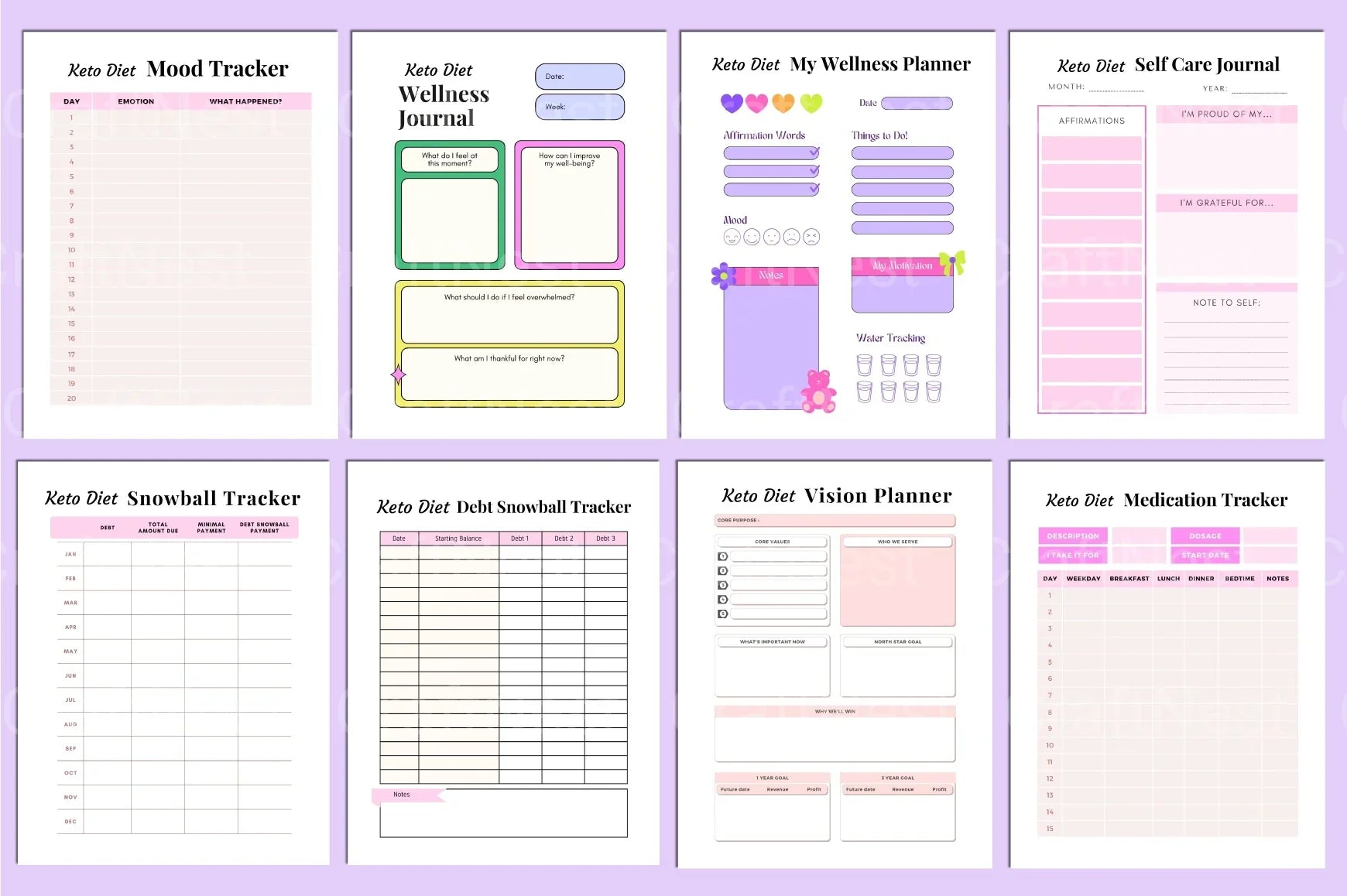 Keto Diet Planner for Effective Weight Loss - CraftNest - Digital Crafting and Art