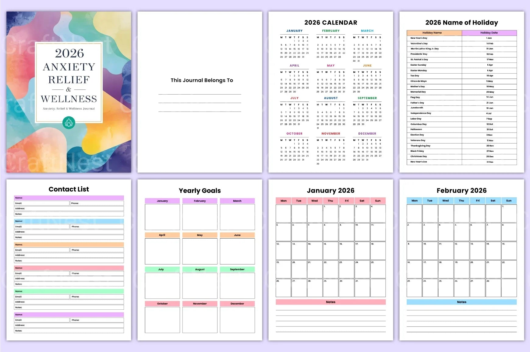 Anxiety Relief Wellness Guide - CraftNest - Digital Crafting and Art