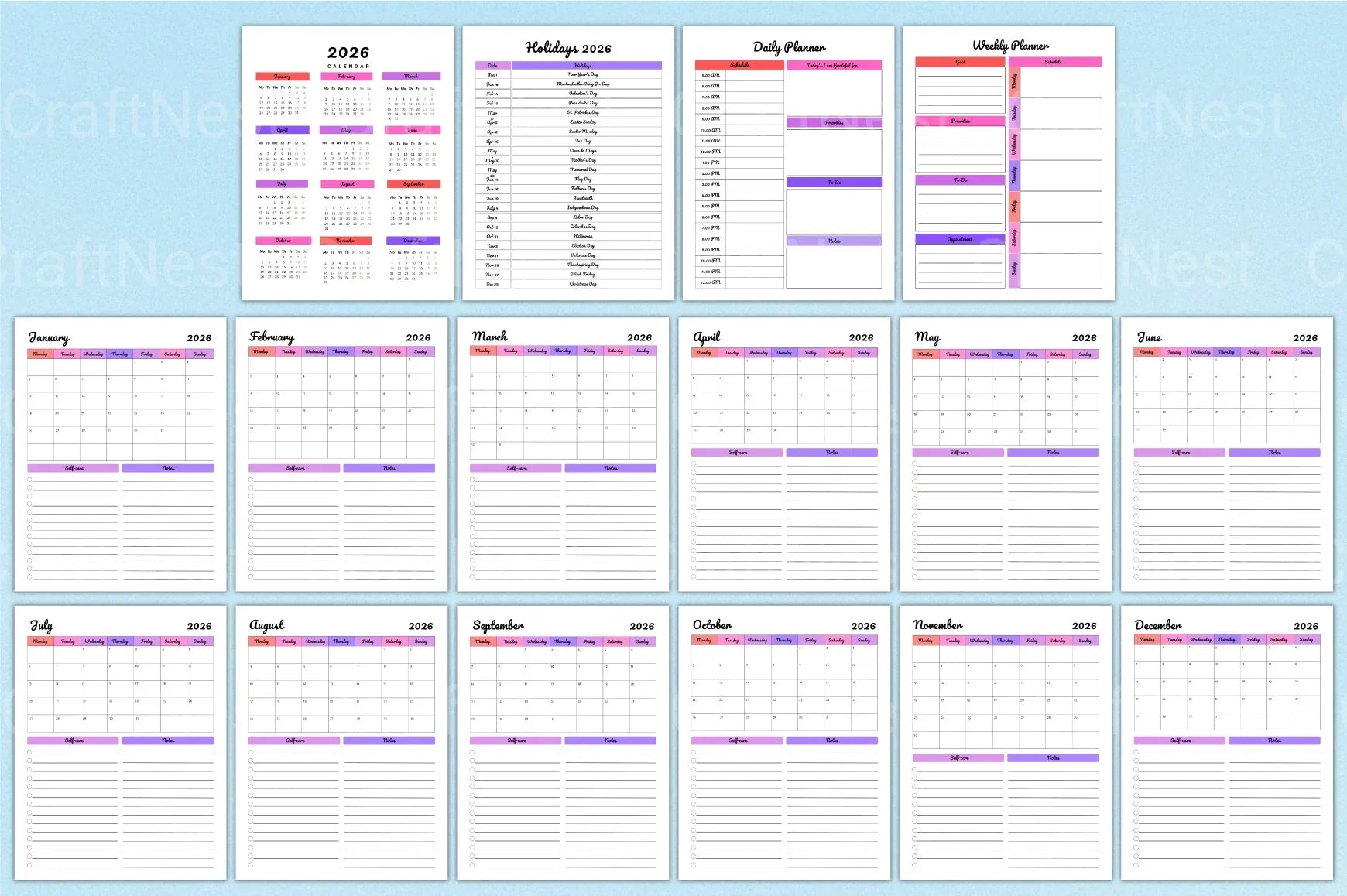 Summer Planner for Kids - CraftNest - Digital Crafting and Art