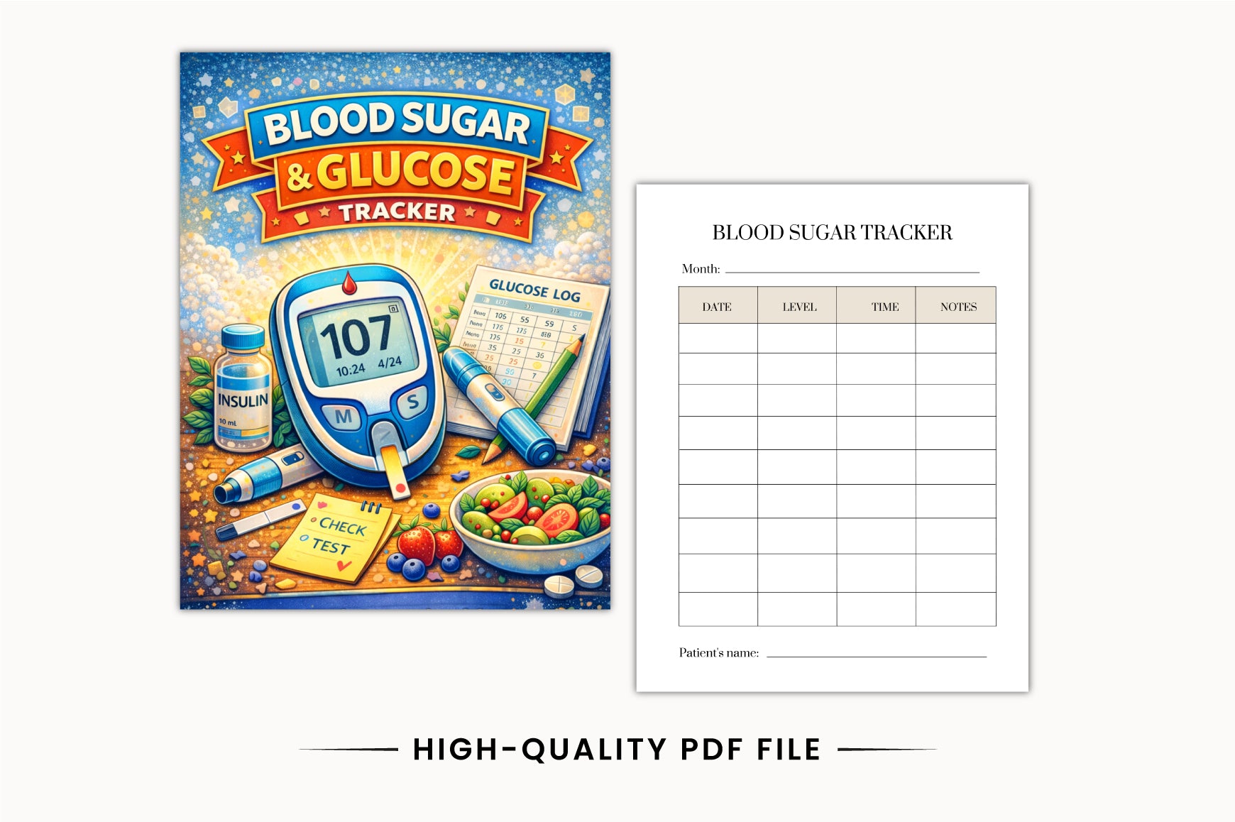 Blood Sugar Glucose Planner