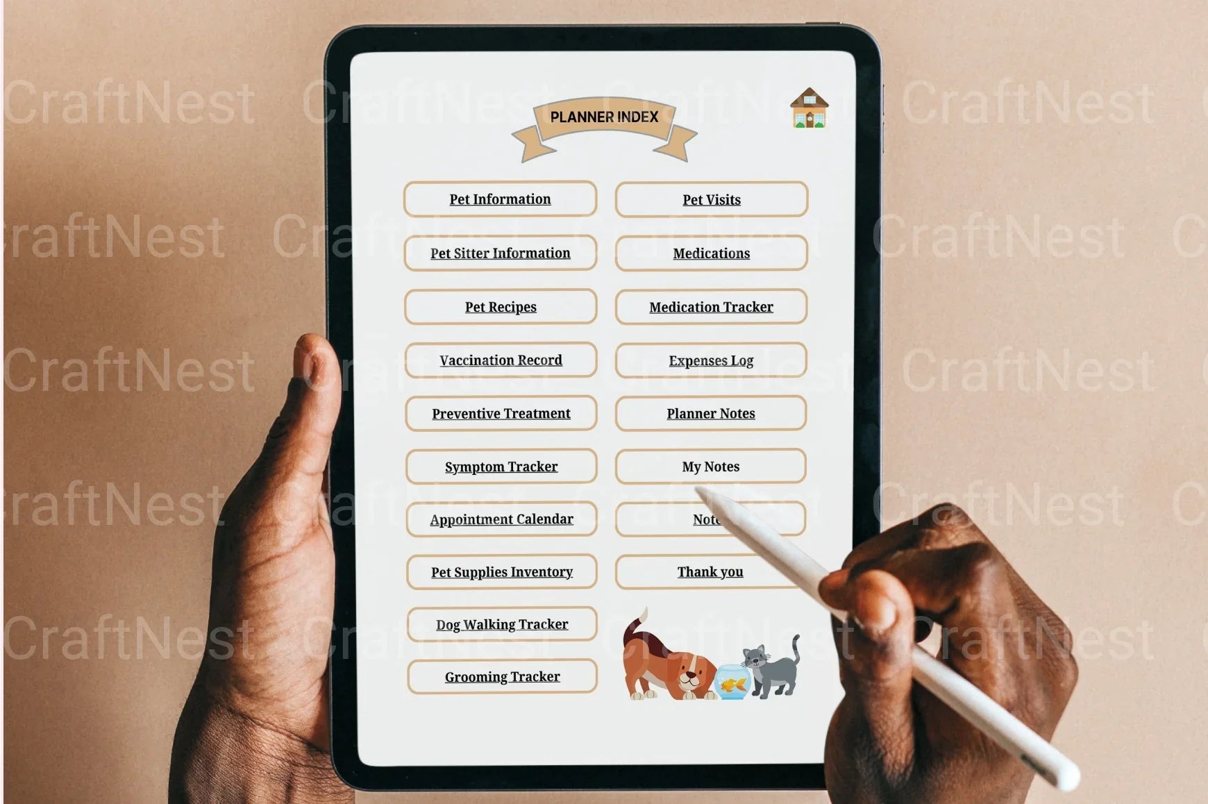 Pet Care Planner: Organize Your Pet's Health and Routine - CraftNest - Digital Crafting and Art