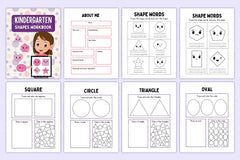 Kindergarten Shapes Workbook for Early Learning - CraftNest - Digital Crafting and Art