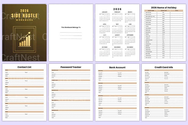 Side Hustle Workbook: Boost Your Income - CraftNest - Digital Crafting and Art