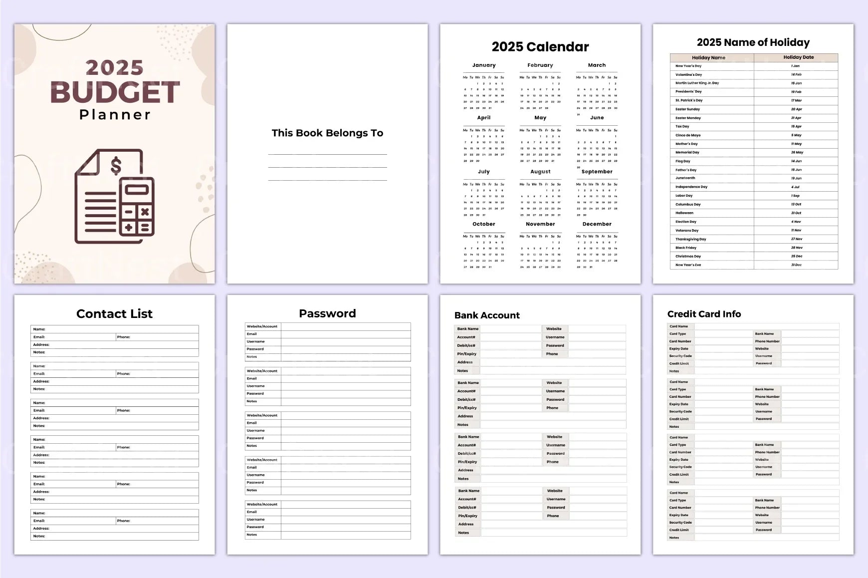 Budget Planner 2023 - CraftNest - Digital Crafting and Art