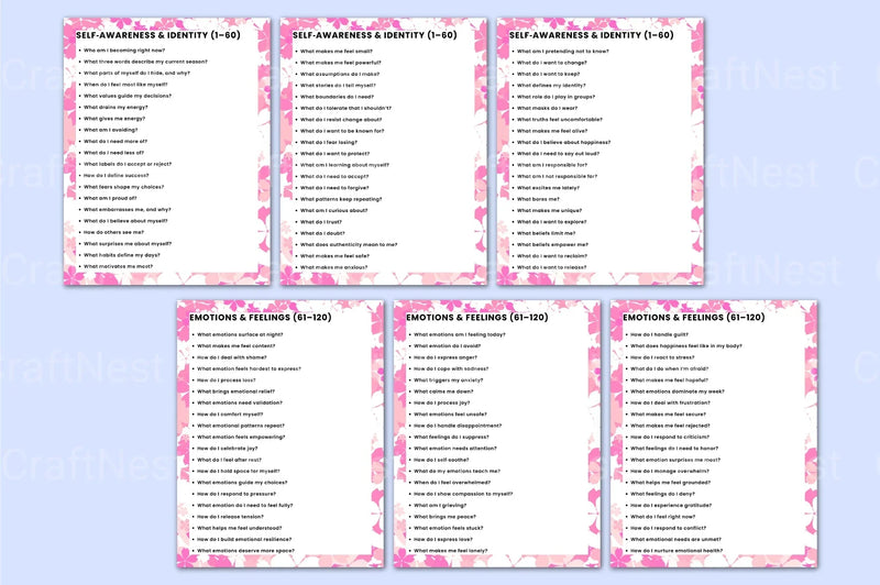 300 Self Reflection Prompts for Personal Growth - CraftNest - Digital Crafting and Art
