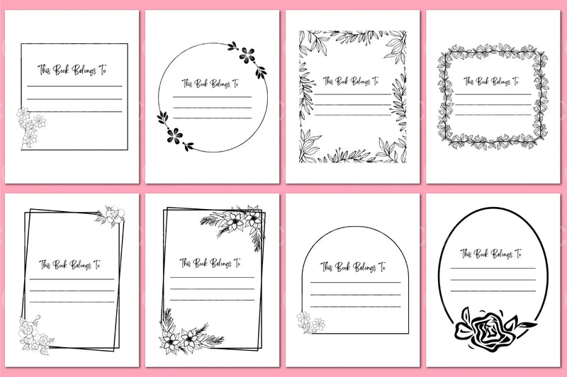 This Book Belongs To: Personalized Bookplate Design - CraftNest - Digital Crafting and Art