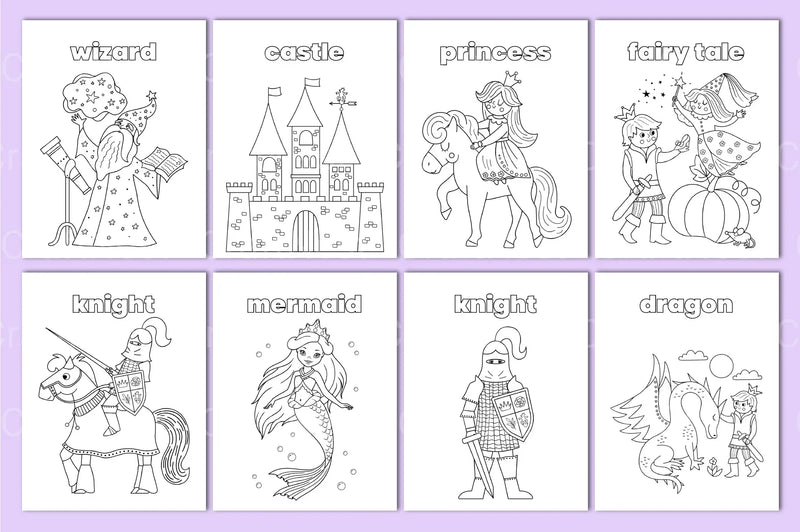 Fairy Tales Coloring Book for Kids - CraftNest - Digital Crafting and Art