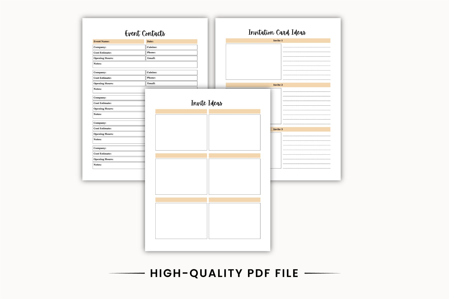 Event Planning Planner