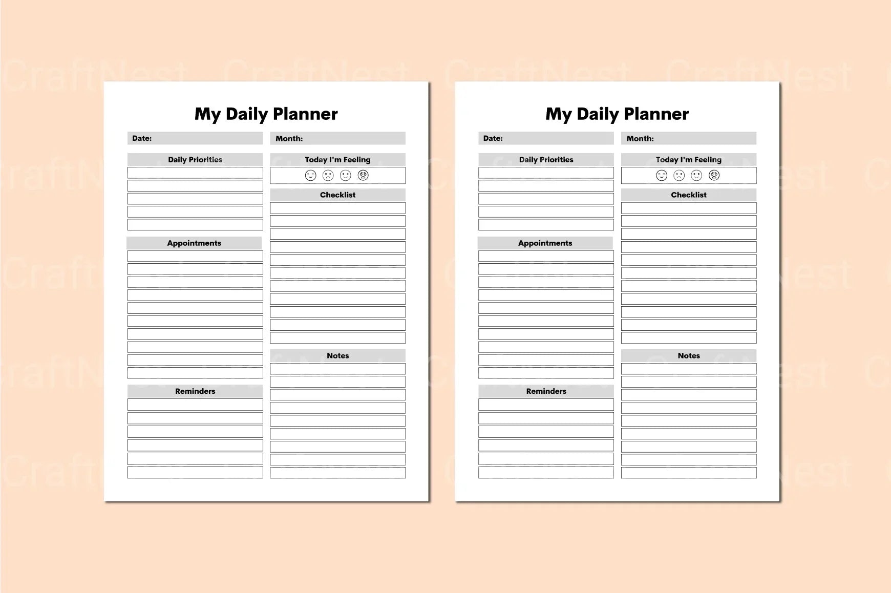 ADHD Productivity Planner - CraftNest - Digital Crafting and Art