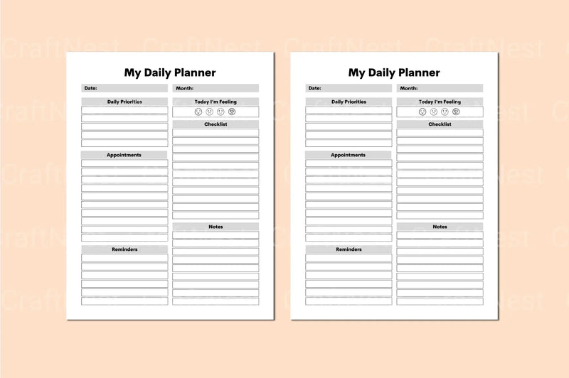 ADHD Productivity Planner - CraftNest - Digital Crafting and Art