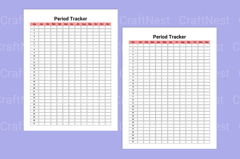 Days Period Tracker App - CraftNest - Digital Crafting and Art