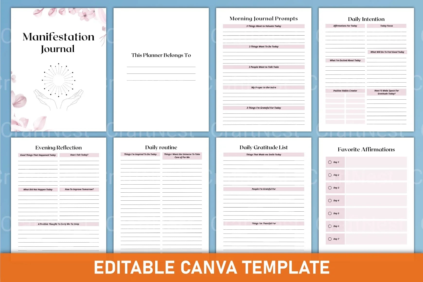 Manifestation Canva Template for Creative Designs - CraftNest - Digital Crafting and Art