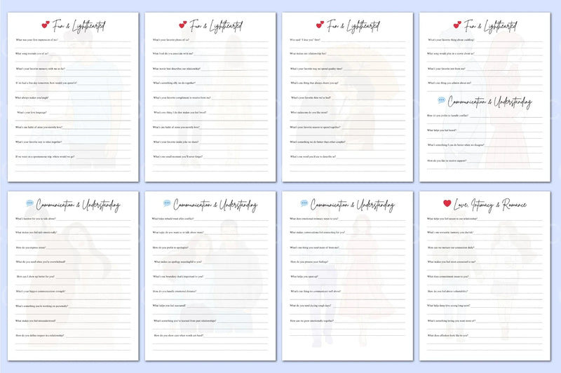 Essential Questions for Couples Workbook - CraftNest - Digital Crafting and Art