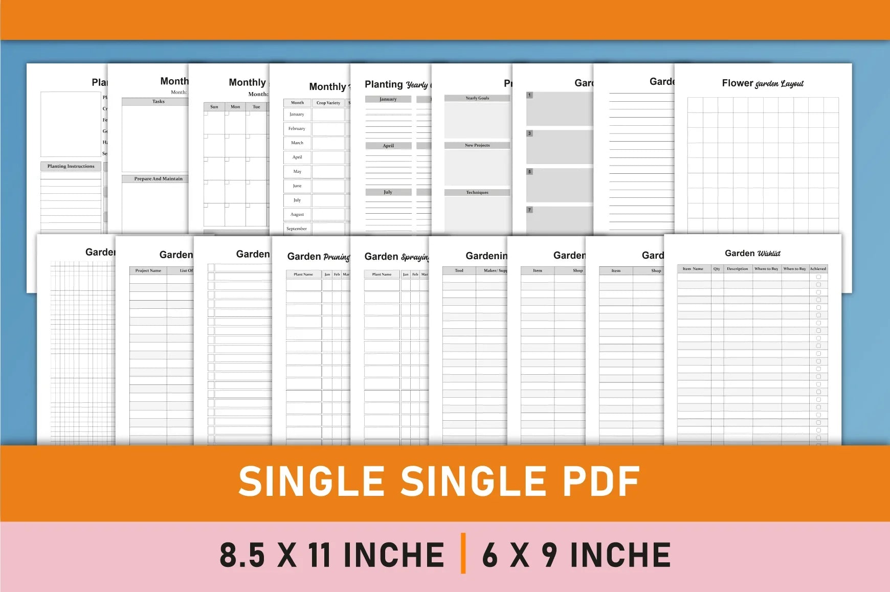 Garden Planner - 100 Planner - CraftNest - Digital Crafting and Art