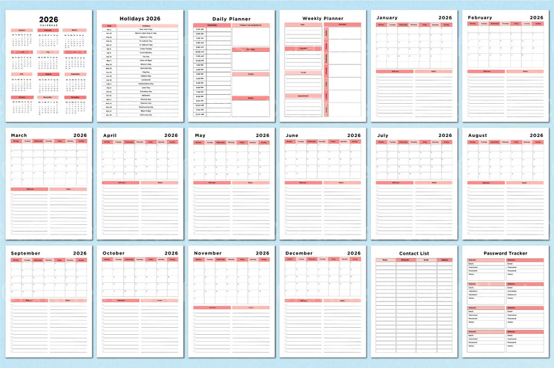 Student Planner Template on Canva - CraftNest - Digital Crafting and Art