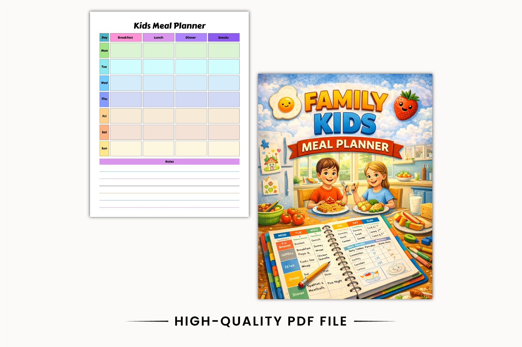 Family Kids Meal Planner