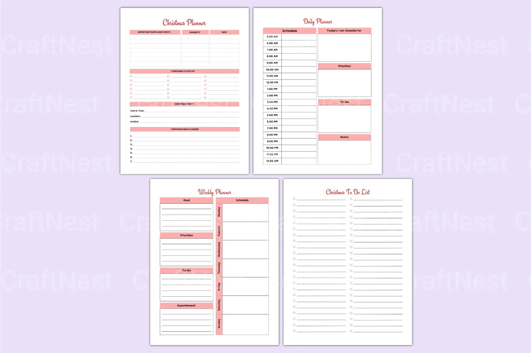 Christmas Planner: Organize Your Holiday Season - CraftNest - Digital Crafting and Art