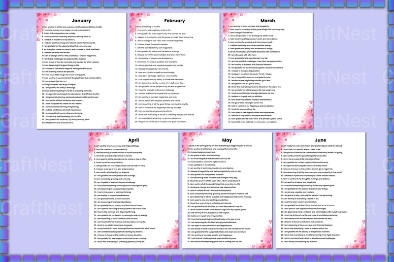 Daily Affirmation for Positive Mindset - CraftNest - Digital Crafting and Art
