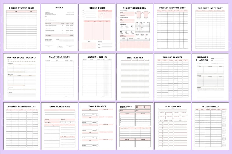 Shirt Business Planner Guide - CraftNest - Digital Crafting and Art