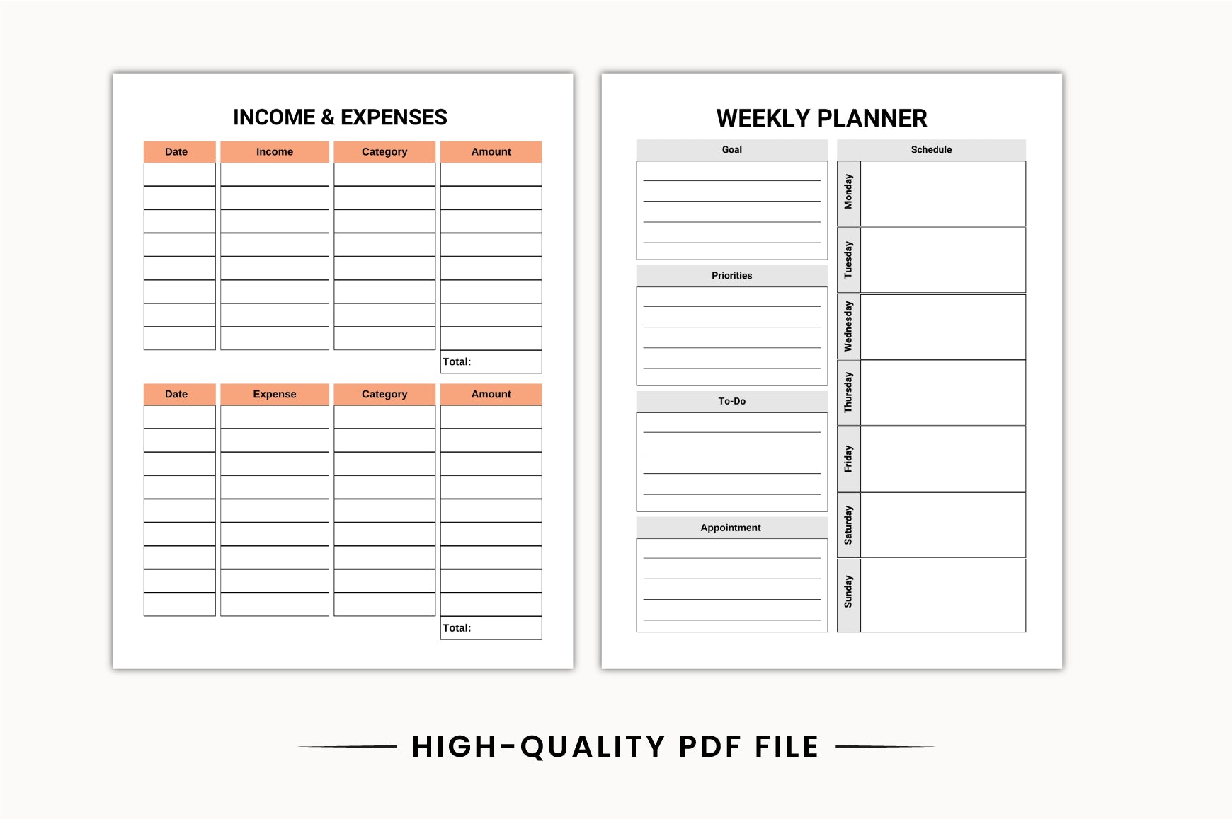 ADHD Focus Planner for Improved Concentration