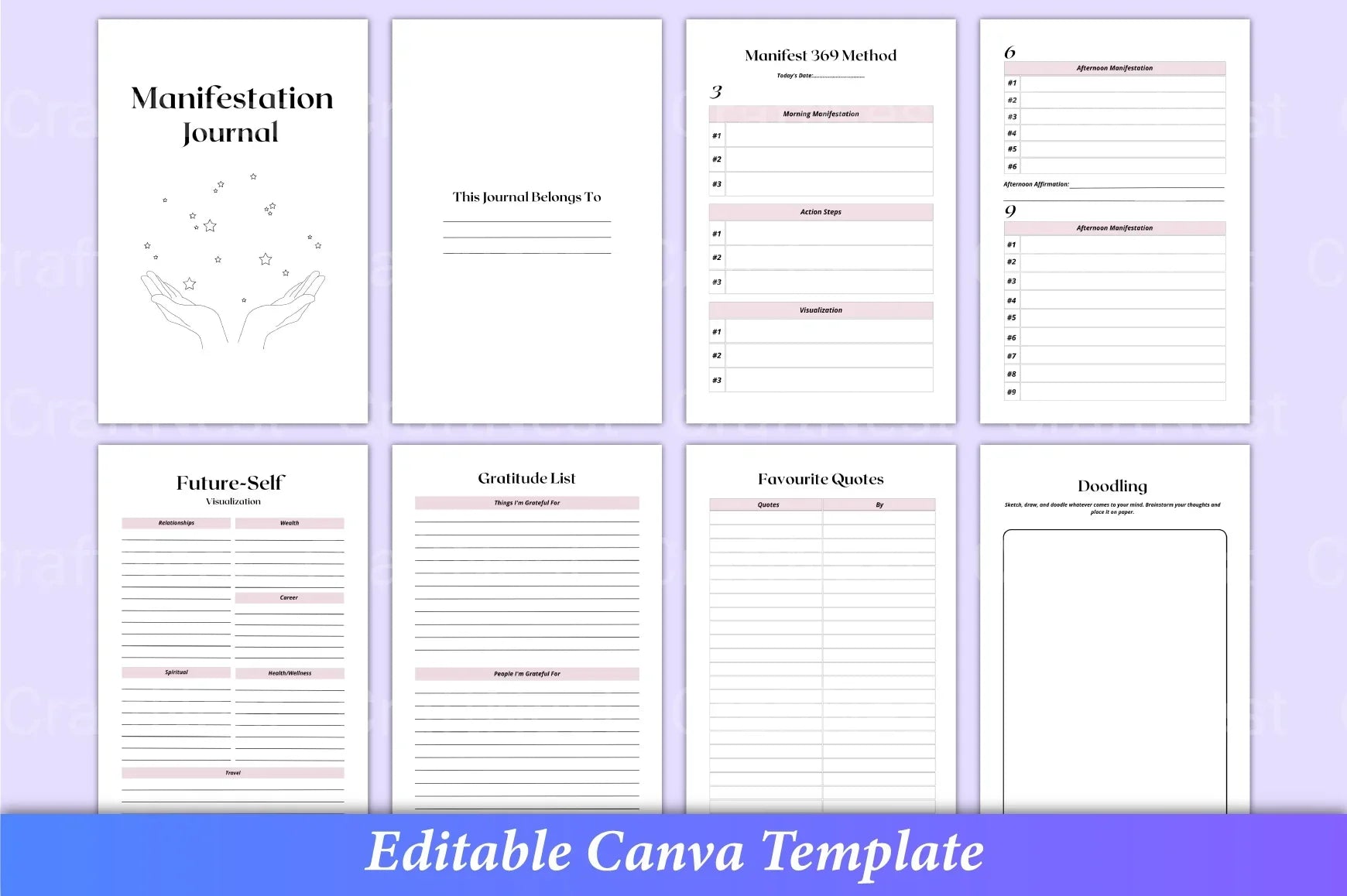 Manifestation Interior Design Canva Template - CraftNest - Digital Crafting and Art